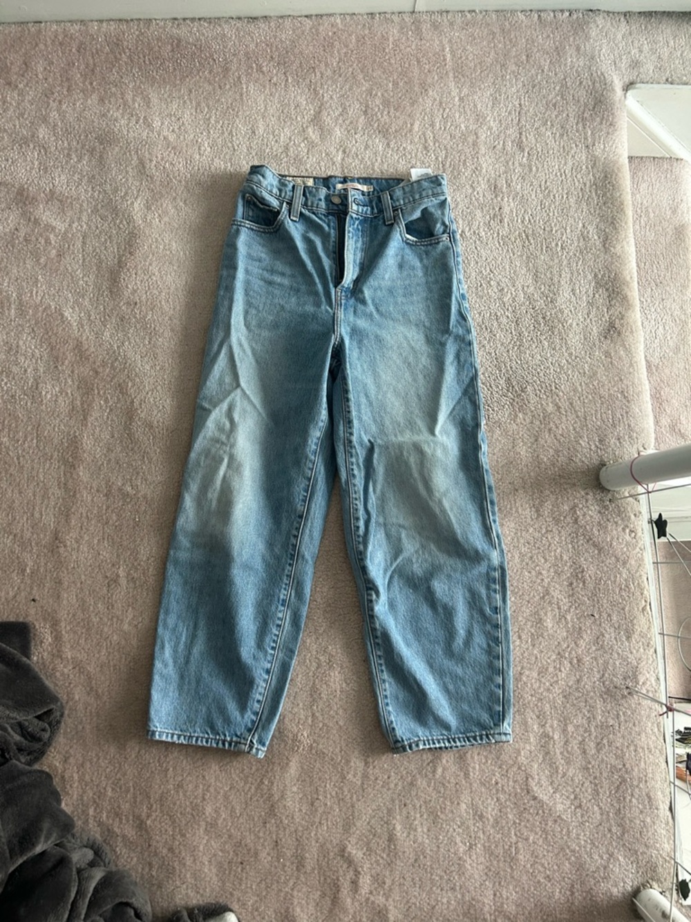 Levi’s light wash balloon leg jeans